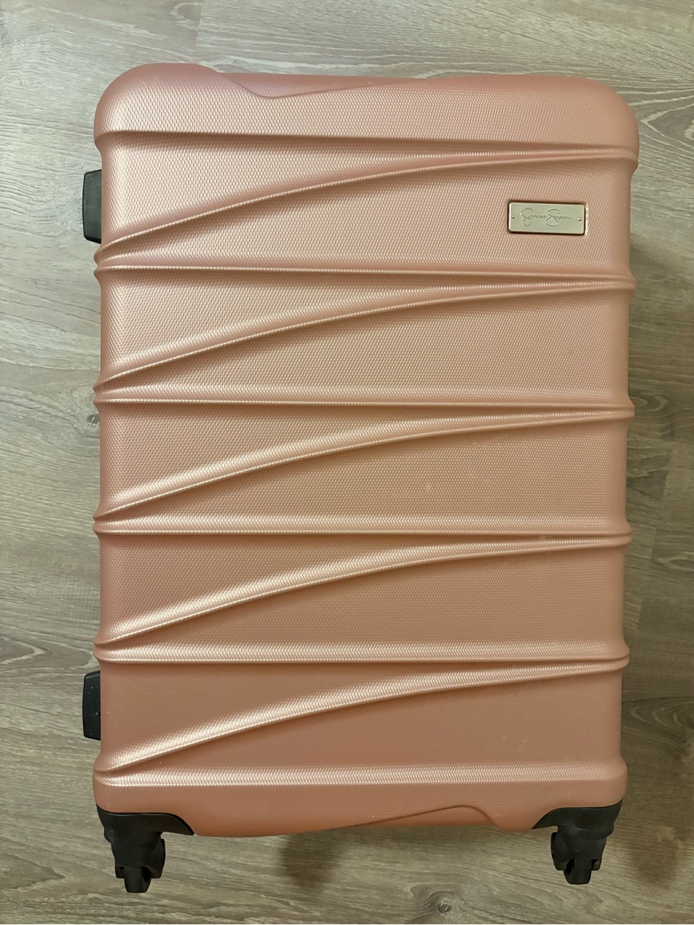 Jessica Simpson Rose Gold Carry-On Hardside Spinner Luggage